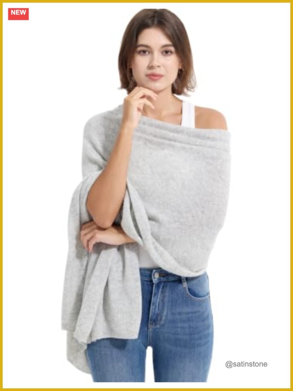 Cashmere Wool Blend Wrap Pashmina Shawl Travel Scarf 87"x28"